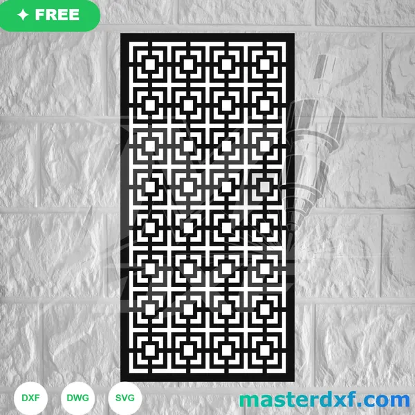 Isometric Cube Lattice Free DXF Vector Panel DXF File